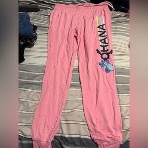 Disney Pink Stitch Sweatpants